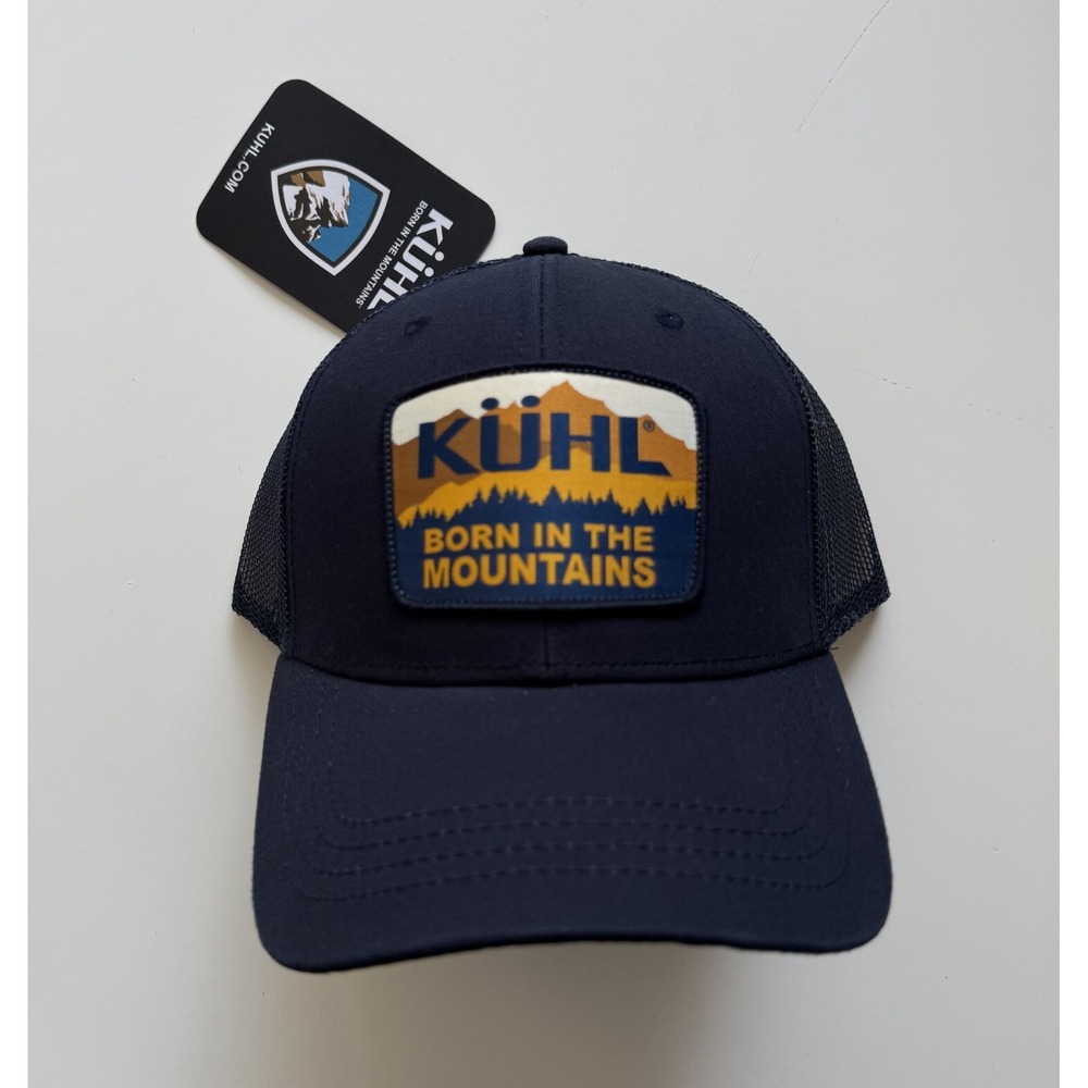 KUHL Ridge Trucker Hat Adjustable Snap‎ Back Mesh Pirate Blue Baseball Cap O/S